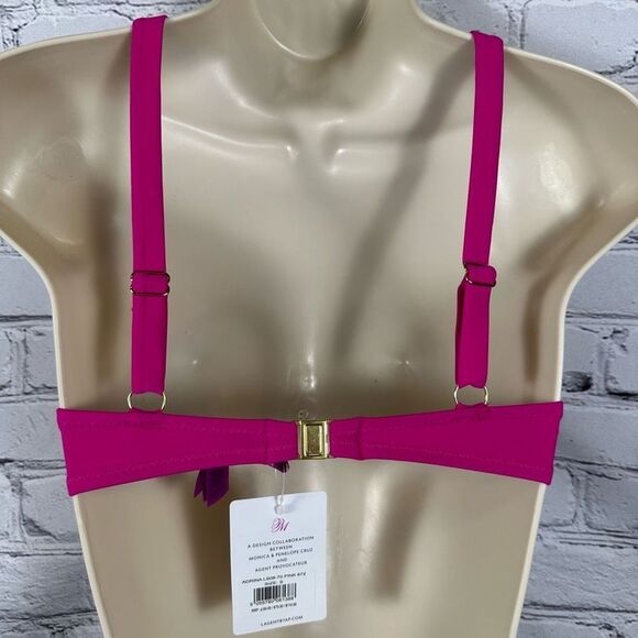 L’Agent by Agent Provocateur Women’s Adrina Swim Bikini Top Underwire Pink S NWT - Picture 2 of 12